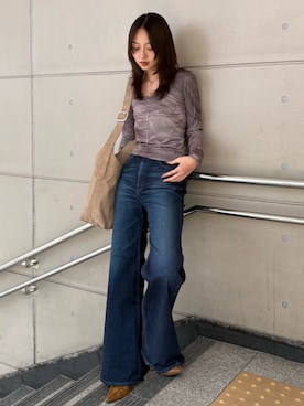 「アイテム（ショルダーバッグ）」を使った、MOUSSY OFFICIALさん（レディース・170cm）の秋コーディネート