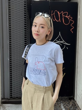 「MOUSSY（マウジー）のアイテム」を使った、MOUSSY OFFICIALさん（骨格ウェーブ・レディース・158cm）の夏コーディネート