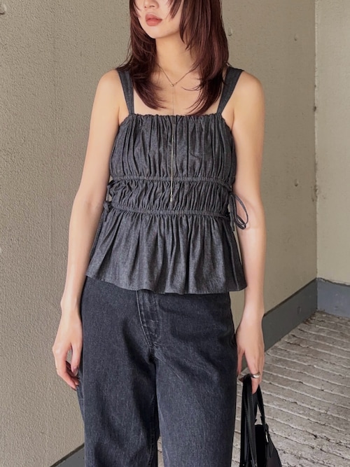 moussy DENIM LIKE GABBY キャミソール ブルー MOUSSY | DENIM LIKE GABBY キャミ (キャミソール ) |SHEL'TTER