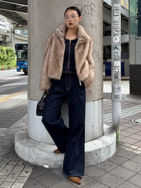 「アイテム（ベスト）」を使った、MOUSSY OFFICIALさん（レディース・170cm）の夏コーディネート