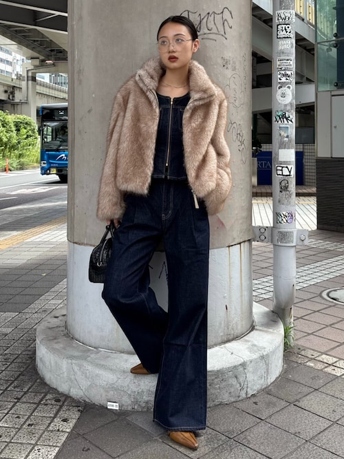新品未使用　moussy TUCK WIDE ストレートデニム　サイズ2 MOUSSY | TUCK WIDE ストレートデニム (ワイド ) |SHEL'TTER