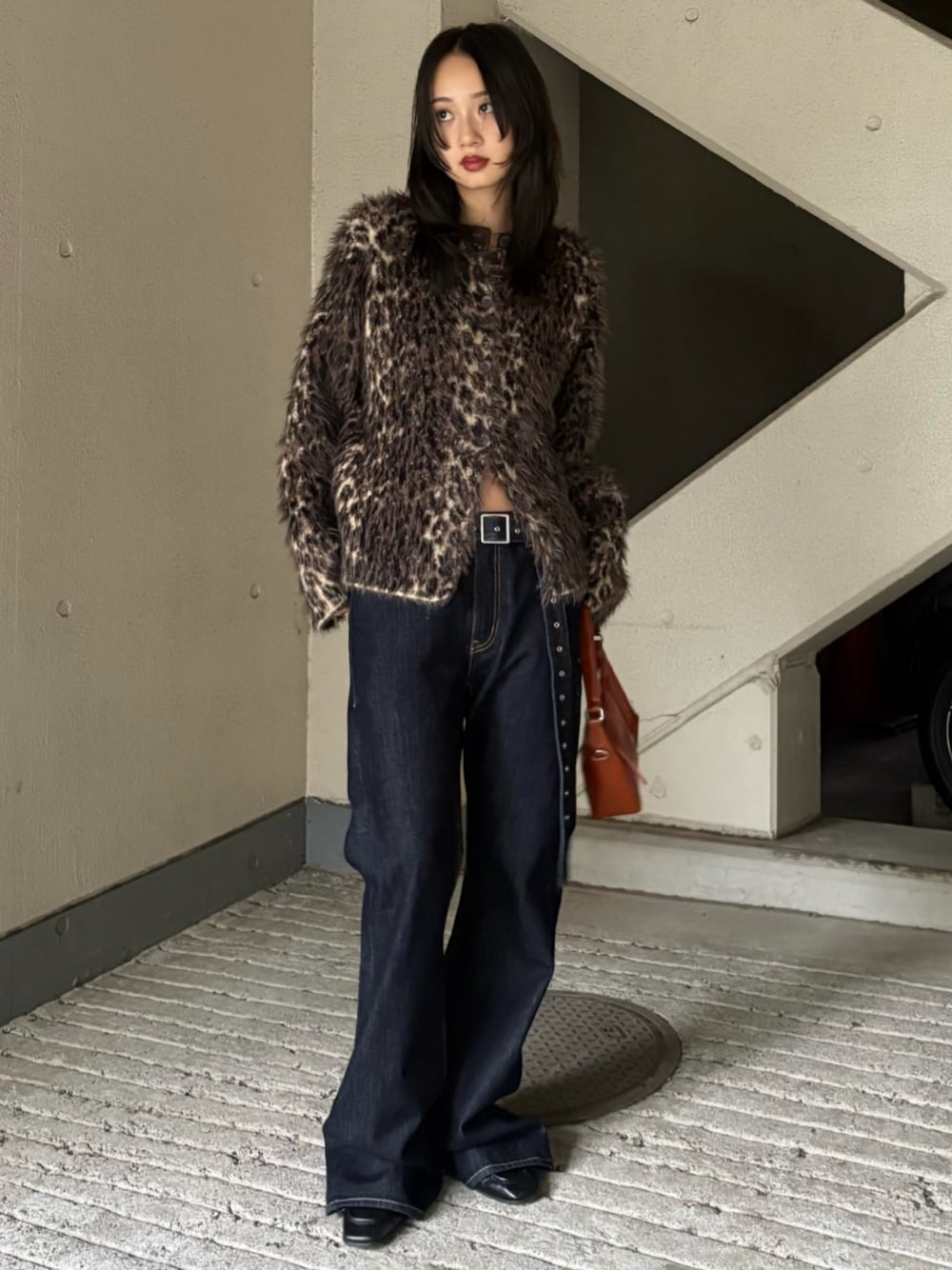 MOUSSY（マウジー）の「BRUSHED LEOPARD カーディガン（カーディガン