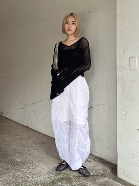 「MOUSSY（マウジー）のアイテム」を使った、MOUSSY OFFICIALさん（骨格ウェーブ・レディース・158cm）の夏コーディネート