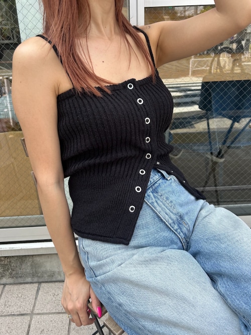FRONT BUTTON KNIT キャミソール（キャミソール）｜MOUSSY（マウジー