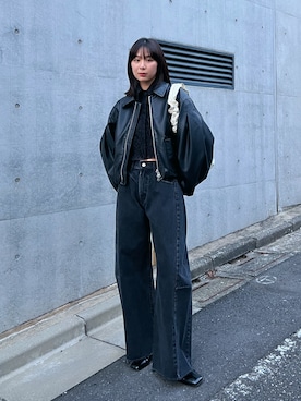「MOUSSY（マウジー）のアイテム（ジャケット/アウター）」を使った、MOUSSY OFFICIALさん（レディース・162cm）の冬コーディネート