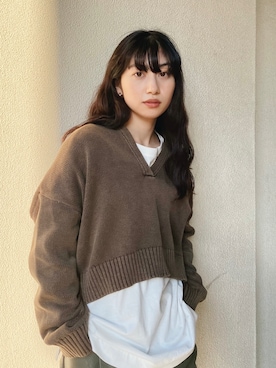 MOUSSYのニット/セーター（ブラウン系）を使った人気