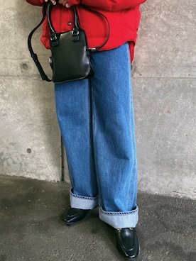 「moussy」｜「アイテム（ダウンジャケット/コート）」を使った、MOUSSY OFFICIALさん（レディース・158cm）の秋コーディネート