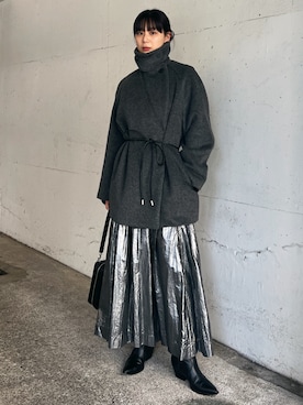 「シルバー」｜「アイテム（その他アウター）」を使った、MOUSSY OFFICIALさん（レディース・162cm）の冬コーディネート