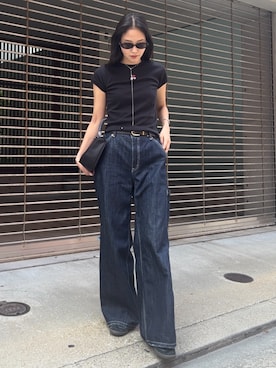 「コラボTシャツ」｜MOUSSY OFFICIALさん（レディース・168cm）の夏コーディネート