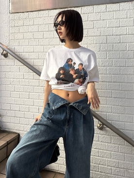 「MOUSSY（マウジー）のアイテム（トップス）」を使った、MOUSSY OFFICIALさん（レディース・170cm）の春コーディネート