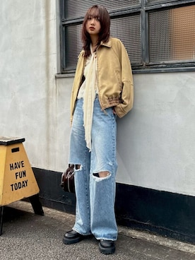 「MOUSSY（マウジー）のアイテム」を使った、MOUSSY OFFICIALさん（レディース・170cm）の夏コーディネート