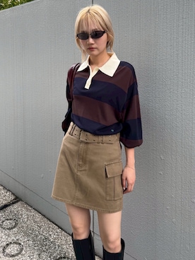 「MOUSSY（マウジー）のアイテム」を使った、MOUSSY OFFICIALさん（レディース・165cm）の夏コーディネート