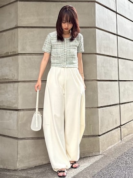 「アイテム（カーディガン/ボレロ）」を使った、MOUSSY OFFICIALさん（レディース・170cm）の夏コーディネート
