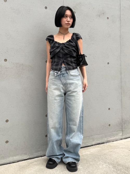 MOUSSY 丈直し クロスウエストワイドストレート MOUSSY | CROSS WAIST WIDE STRAIGHT (ワイド ) |SHEL'TTER WEBSTORE