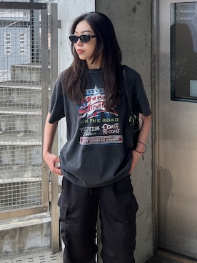 「Tシャツ×デニム」｜MOUSSY OFFICIALさん（レディース・165cm）の春コーディネート
