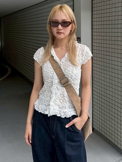 RUFFLE LACE ノースリーブトップス（シャツ/ブラウス）｜MOUSSY