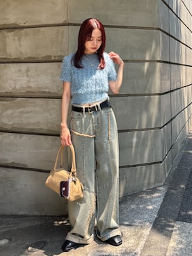 「MOUSSY（マウジー）のアイテム」を使った、MOUSSY OFFICIALさん（レディース・153cm）の夏コーディネート