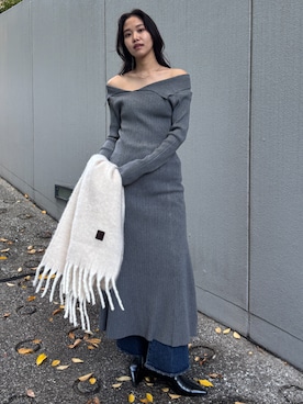 「アイテム（ワンピース）」を使った、MOUSSY OFFICIALさん（レディース・168cm）の秋コーディネート