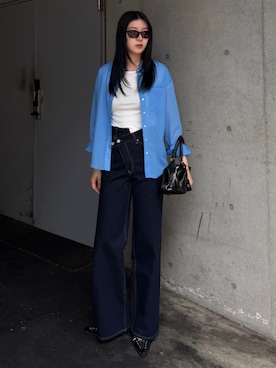 「MOUSSY（マウジー）のアイテム（アクセサリー）」を使った、MOUSSY OFFICIALさん（レディース・160cm）の春コーディネート