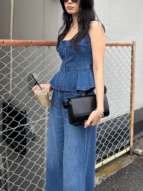 セットアップ対応】SQUARE NECK DENIM ビスチェ（その他トップス