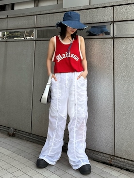 「アイテム（帽子）」を使った、MOUSSY OFFICIALさん（骨格ナチュラル・レディース・162cm）の夏コーディネート