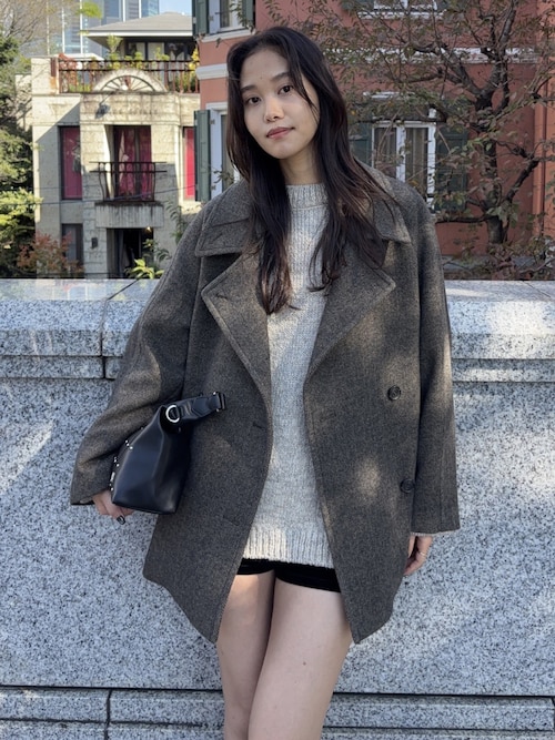 DOUBLE BREASTED MID コート