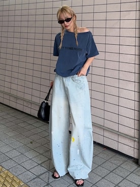 「アイテム（トップス）」を使った、MOUSSY OFFICIALさん（レディース・165cm）の夏コーディネート