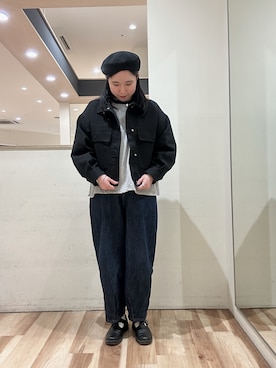 「Samansa Mos2（サマンサ モスモス）のアイテム（ブルゾン）」を使った、たきさん（レディース・161cm）の冬コーディネート