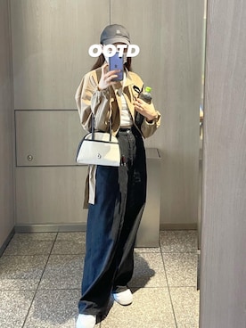 「mici（ミチ）のアイテム」を使った、유르리   ゆる〜りさん（レディース・157cm）の秋コーディネート