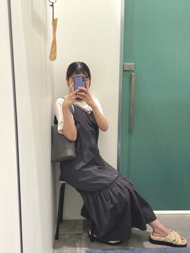 「BEAMS（ビームス）のアイテム（ワンピース/ドレス）」を使った、유르리   ゆる〜りさん（レディース・157cm）の夏コーディネート