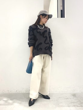 「YECCA VECCA（イェッカヴェッカ）のアイテム（パンツ）」を使った、ほなみさん（レディース・155cm）の秋コーディネート