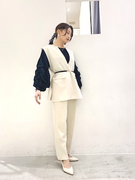 「YECCA VECCA（イェッカヴェッカ）のアイテム」を使った、ほなみさん（レディース・155cm）の春コーディネート