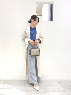 「YECCA VECCA（イェッカヴェッカ）のアイテム（トートバッグ）」を使った、ほなみさん（レディース・155cm）の春コーディネート