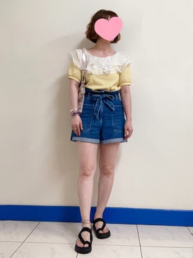 「アイテム（腕時計）」を使った、Bubbleさん（レディース・164cm）の夏コーディネート