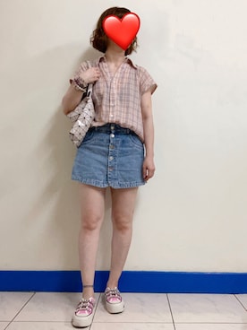 「SEIKO（セイコー）のアイテム」を使った、Bubbleさん（レディース・164cm）の夏コーディネート