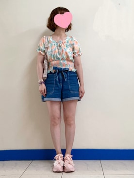「アイテム（腕時計）」を使った、Bubbleさん（レディース・164cm）の夏コーディネート