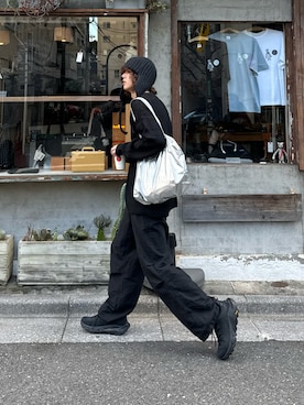 「HOKA（ホカ）のアイテム」を使った、kaishinさん（メンズ・176cm）の冬コーディネート