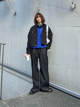 「RUUBON（ルーボン）のアイテム（ローファー）」を使った、kaishinさん（メンズ・176cm）の冬コーディネート