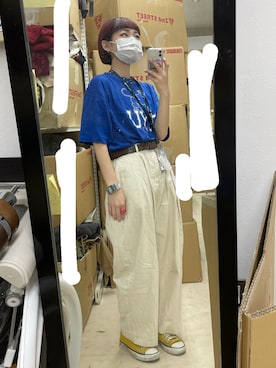 「RINEN（リネン）のアイテム」を使った、MINOさん（レディース・154cm）の夏コーディネート