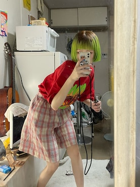 「古着」｜MINOさん（レディース・154cm）の夏コーディネート
