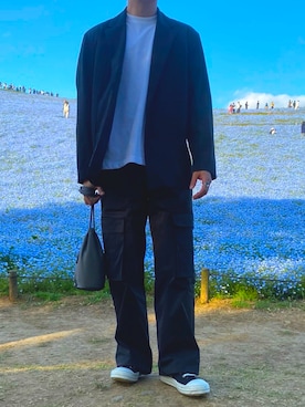 「ENNOY（エンノイ）のアイテム」を使った、S’kさん（メンズ・174cm）の夏コーディネート