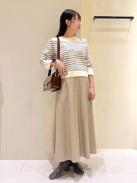 「ROPE' PICNIC（ロペピクニック）のアイテム（スカート）」を使った、NACHIさん（レディース・155cm）の秋コーディネート