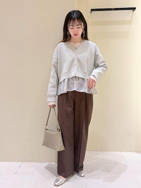 「ROPE' PICNIC（ロペピクニック）のアイテム」を使った、NACHIさん（レディース・155cm）の春コーディネート