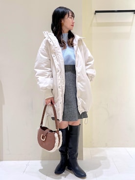 「アイテム（ダウンジャケット/コート）」を使った、NACHIさん（レディース・155cm・30代）の秋コーディネート