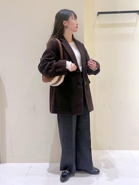 「アイテム（テーラードジャケット）」を使った、NACHIさん（レディース・155cm・30代）の秋コーディネート