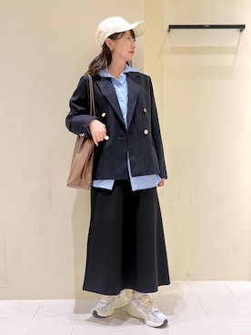 「アイテム（テーラードジャケット）」を使った、NACHIさん（レディース・155cm・30代）の秋コーディネート