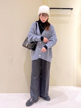 「アイテム（スラックス）」を使った、NACHIさん（レディース・155cm・30代）の秋コーディネート