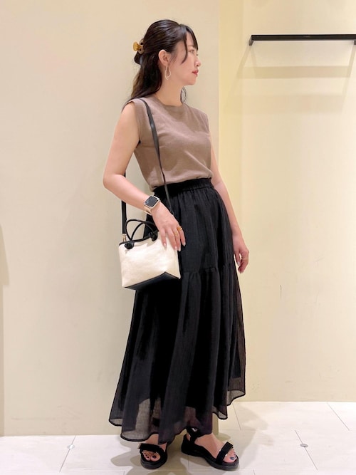 洗濯機OK】LEVITAゼロスリーブサマーニットプルオーバー（ニット