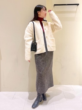 「アイテム（ジャンパースカート）」を使った、NACHIさん（レディース・155cm）の秋コーディネート