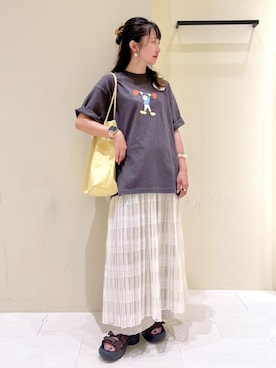 「アイテム（スカート）」を使った、NACHIさん（レディース・155cm・30代）の夏コーディネート